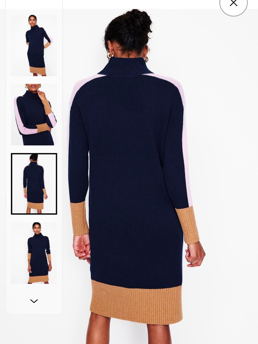 Boden Blue Jessica Merino Dress 8 petite - Picture 2 of 11